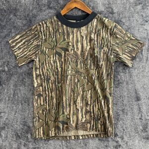 Vintage 80s REALTREE Camo Pocket T-Shirt Medium Hunting Outdoor USA Made